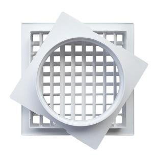 中央空调出回风口通风盖ABS塑料天圆地方百叶格栅罩新风方接圆口