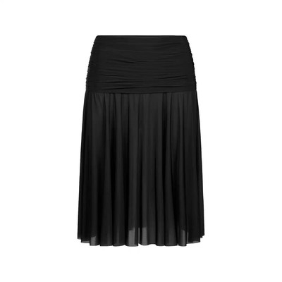 又拽又性感低腰褶皱黑色半身裙