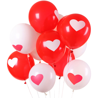 12寸婚房布置生日派对爱心气球
