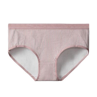 纯棉内裤女条纹简约夏季薄款中腰