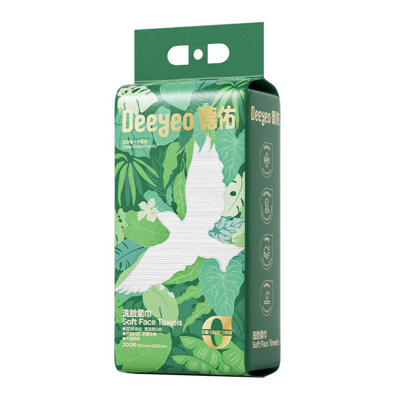 德佑洗脸巾壁挂式抽取式加大加厚一次性