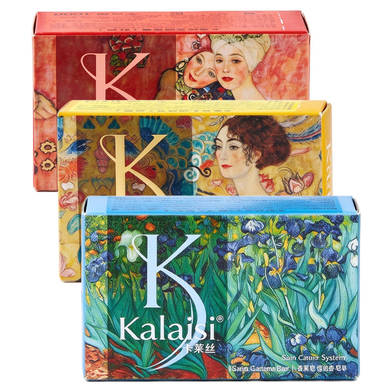 Kalaist韩国进口卡莱丝名画香水皂艺术包装留香清洁香皂礼盒装