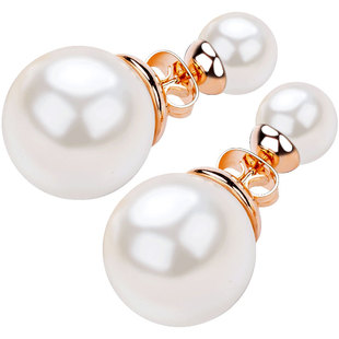 999纯银双面大珍珠耳钉耳饰耳环2026新款爆款高级感轻奢正品女款