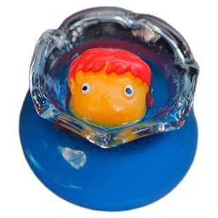 创意车载小摆件悬崖上的金鱼姬波妞中控台车窗可爱女微景观装饰用