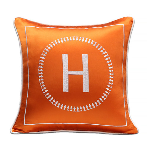 抱枕沙发客厅现代简约高级轻奢靠枕套可拆卸酒店品牌定制橙色腰枕