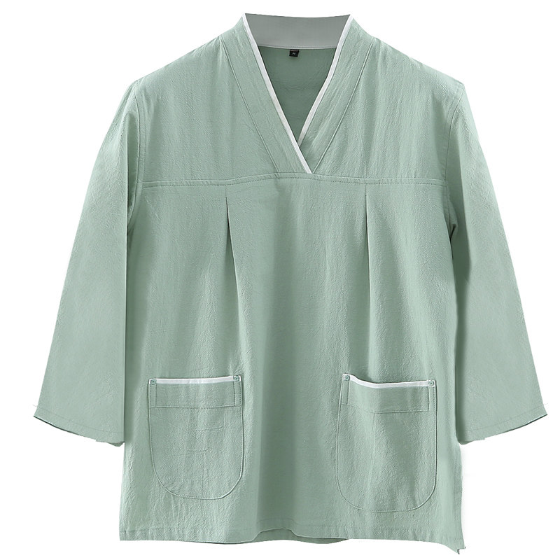 汗蒸服女纯棉高档长袖长裤桑拿服汉蒸女衣服情侣装全棉浴服男按摩
