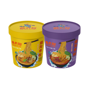 麻六记绵阳米粉麻辣牛肉味菌汤味桶装 方便面米线速食冲泡米粉