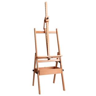 画架美术生专用画板画架支架式可折叠画画工具套装油画工具套装素描榉木画架儿童家用抽屉绘画展示架实木写生
