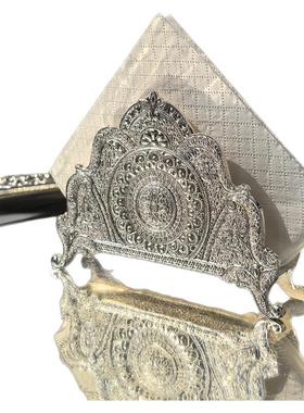 LIVETAI中古风电镀银立式纸巾架