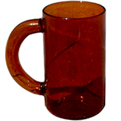 午夜博物馆玻璃杯 原创耐高温设计水杯咖啡杯 复古棕克莱因蓝手工