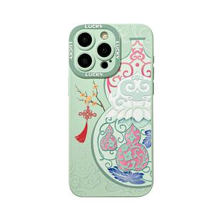 benefit国潮祥瑞青粉葫芦17适用于iphone16promax苹果15PRO手机壳13新款14套12创意11液态xsmax硅胶xr防摔8p