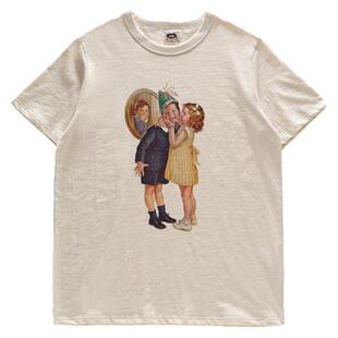 谢先绅 欧美复古童趣卡通插画vintage短袖T恤 夏宽松男女同款上衣