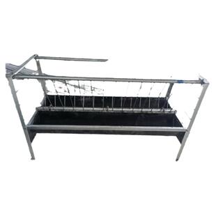 喂羊食槽双面羊槽子铁草架养羊料槽质量加厚槽子输送带带架子牢固