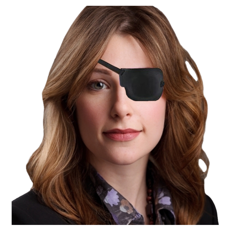 新款3d眼罩左右眼单眼遮盖护眼罩黑色立体调节扣款弱视独眼龙眼罩