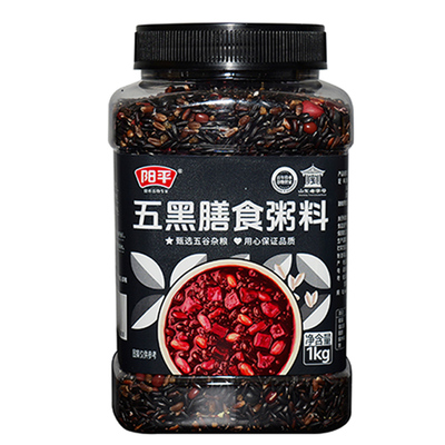 五黑膳食粥八宝粥2斤装营养早餐粥杂粮粥五谷黑米紫薯五红糯米