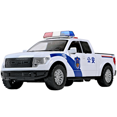 皮卡讲故事音乐警察车玩具模型