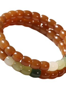 和田玉且末糖玉直切极限手串