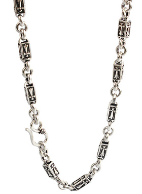 足银男嘻哈复古项链十字架街头