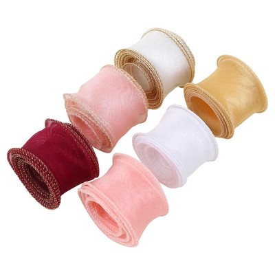 鱼尾纱蝴蝶结丝带花束手捧花包装