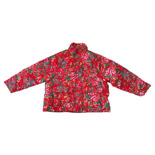 立领羽绒服女款冬季宽松中长款慵懒风显瘦东北大花白鸭绒外套洋气