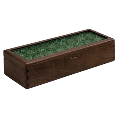 玻璃盖映海棠，实木承文玩！