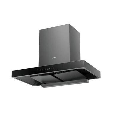 美的顶吸式油烟机大吸力自动清洗