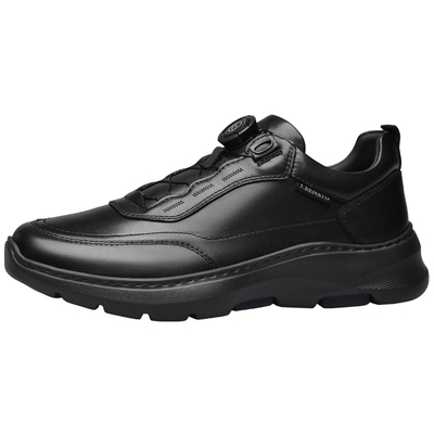 宾度男士旋钮真皮轻便舒适运动鞋