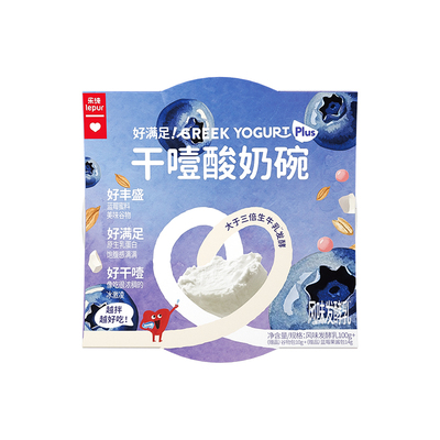 乐纯好满足干噎谷物酸奶碗4杯