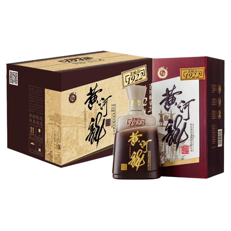 黃河龍52度老釀坊1922整箱6瓶 酒廠自營濃香型純糧食白酒山東特產(chǎn)