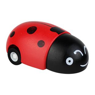 UDEAS动物婴儿宝宝回力小汽车木制模型耐摔拼装儿童迷你玩具小车