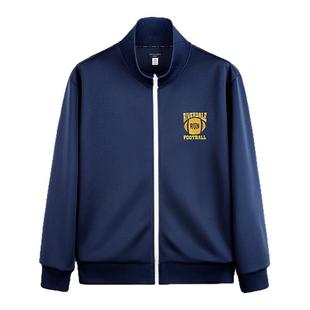 马登工装美式复古空气层刺绣运动夹克立领撞色宽松开衫外套男春