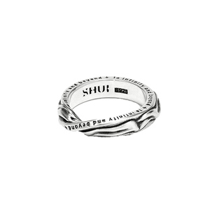 睡莲生生世世 原创设计925纯银莫比乌斯环誓言戒指个性情侣对戒