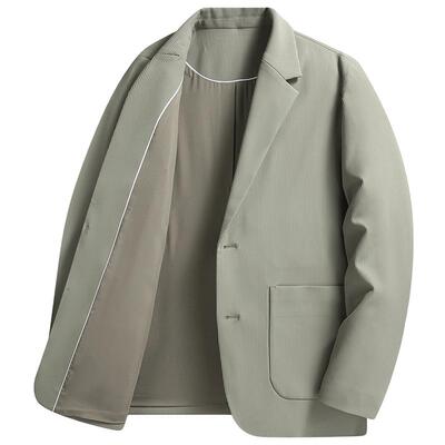 罗蒙高级感休闲牛奶丝单西服外套