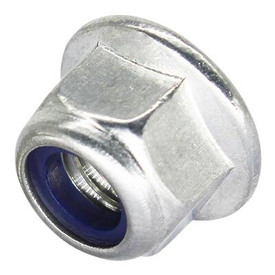 304不锈钢六角法兰尼龙锁紧螺母