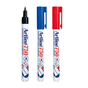 日本雅丽artline750油性织物笔布料专用反复洗涤不易褪色校服标记