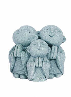 京都地藏家居庭院青砂石装饰摆件