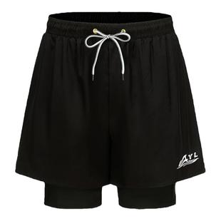 男士游泳裤平角双层宽松防尴尬保守速干加肥加大沙滩泡温泉泳裤