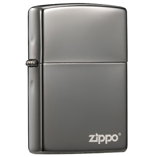 zippo打火机经典芝宝黑冰标志定制煤油防风正版男士送礼官方正品