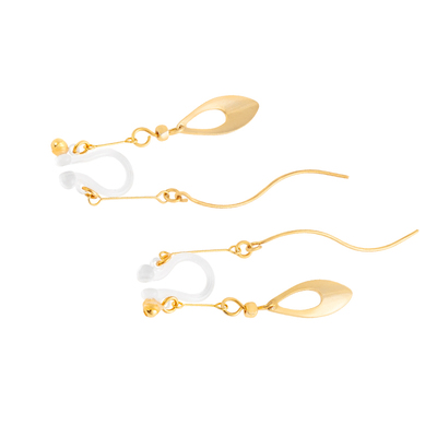 OSEWAYA流苏叶片无耳洞耳夹女