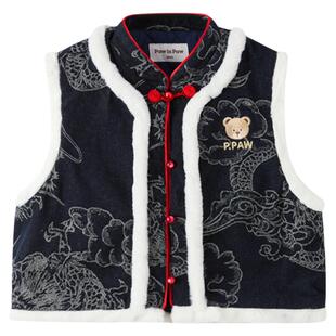 【新年】PawinPaw卡通小熊童装26年新款男童新中式国风马甲