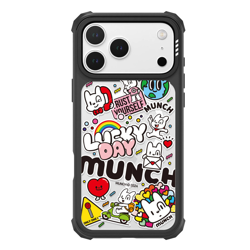 韩国MOLANCANO苹果磁吸防摔手机壳可爱Munch蒙克小狗适用iphone17promax透明16pro保护壳15卡通ins保护套外壳