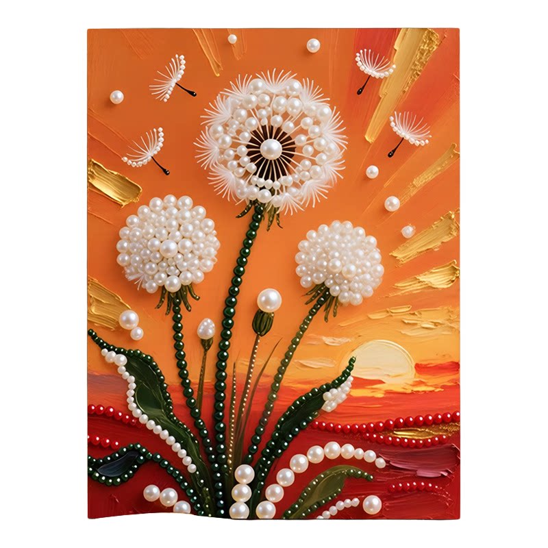 花卉荷花珍珠钻石贴画材料包