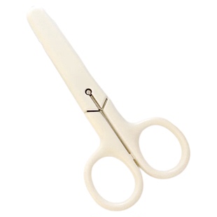 ins无印风奶油色简约剪刀带盖子办公学生儿童安全手工剪刀小剪子