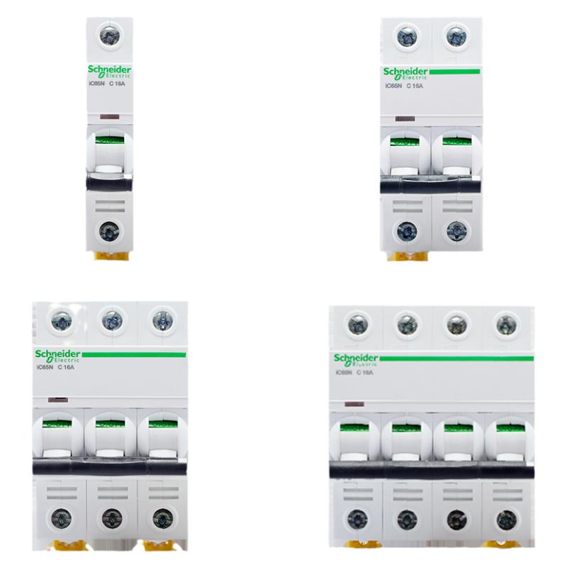 施耐德空气开关工业断路器2P32A63A iC65N D型空开动力控制3P4P1P