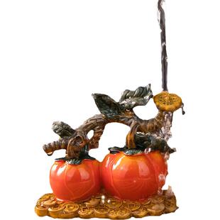 柿柿如意变色茶宠摆件精品可养柿子石榴茶玩茶宝茶台茶桌茶几茶道