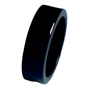 天然翡翠A货墨翠戒指黑乌鸡方指环宽边大尺细条特色平口