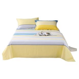 水星家纺纯棉床单100全棉学生宿舍单件单人双人床被单加厚床品