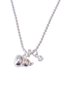 足银999纯银葫芦项链女抽拉项链