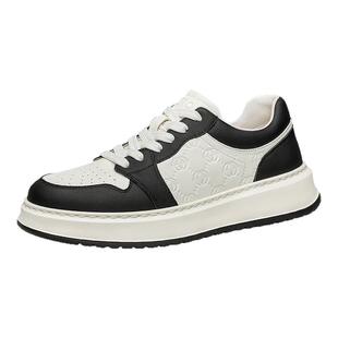 零度板鞋2026春秋新款厚底增高时尚休闲运动鞋男款轻透软底黑白鞋