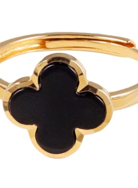 URREINGA新款四叶草银戒指